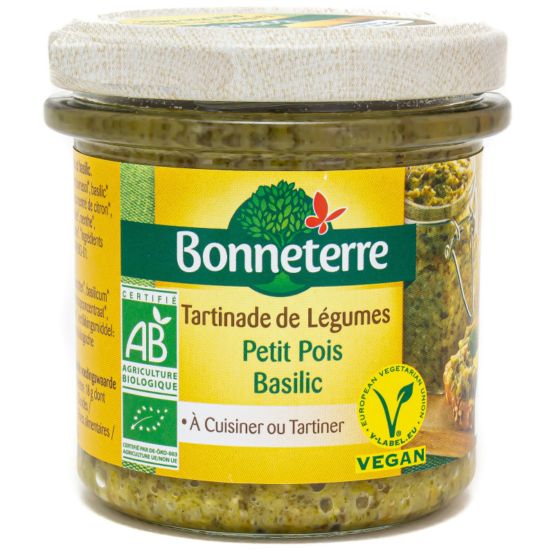 Tartinable de Légumes Petit Pois Basilic Bio 135g