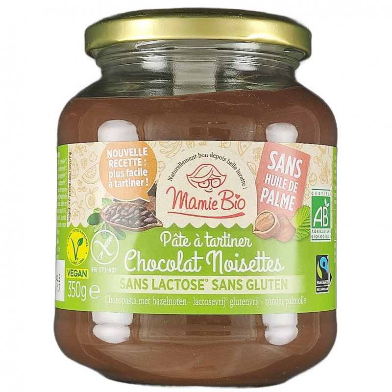 Pâte à Tartiner Chocolat Noisettes Sans Gluten Bio 350g