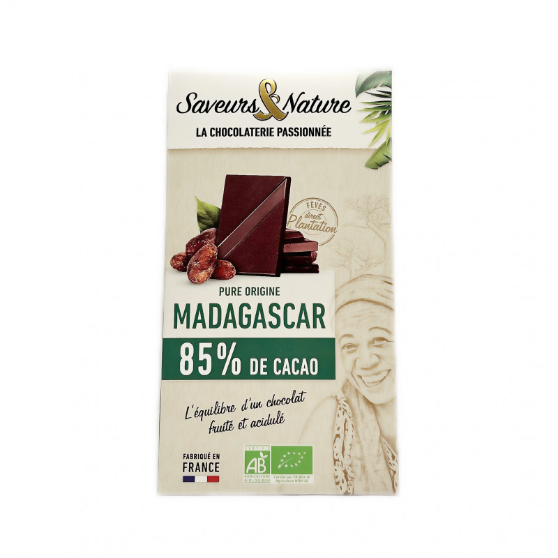 Chocolat Noir 85% Madagascar Bio 80g