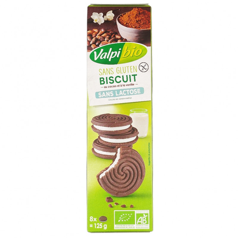 Biscuits Cacao et à la Vanille Sans Gluten Bio 125g