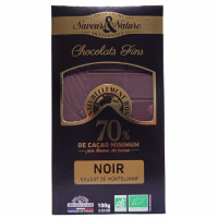 Tablette 70% Cacao Noir Au Nougat Bio 100g
