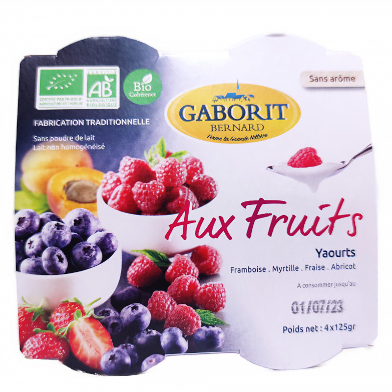 Yaourts aux Fruits Bio 4x125g