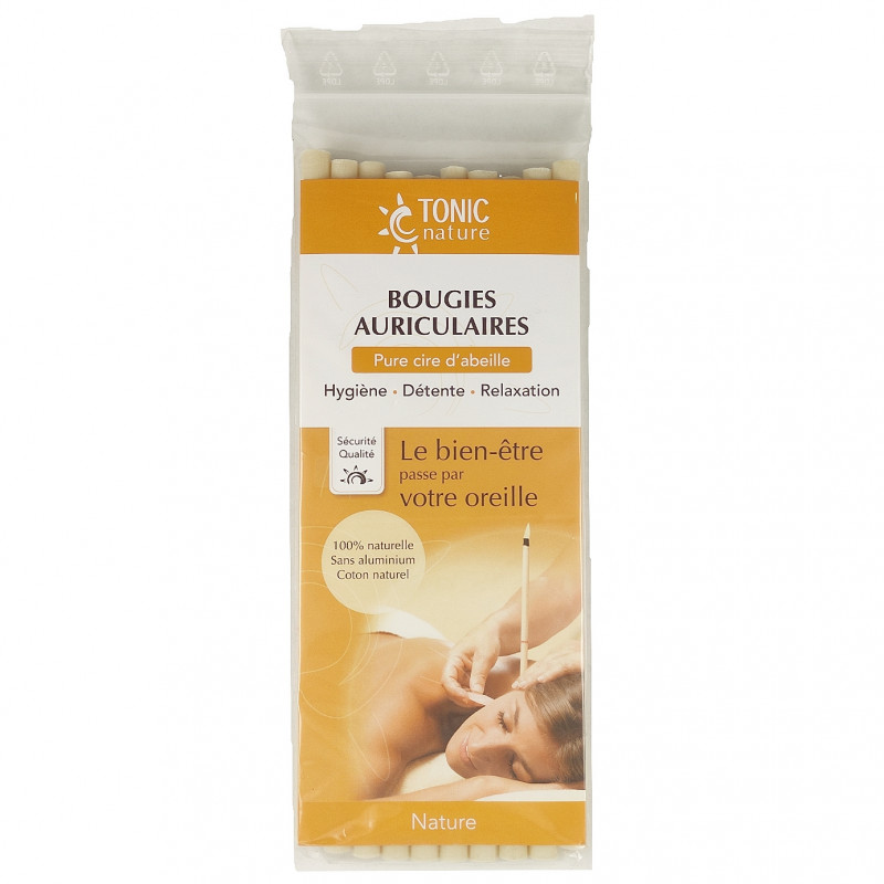 Bougies Auriculaires Pure Cire d'Abeille 10 Pièces