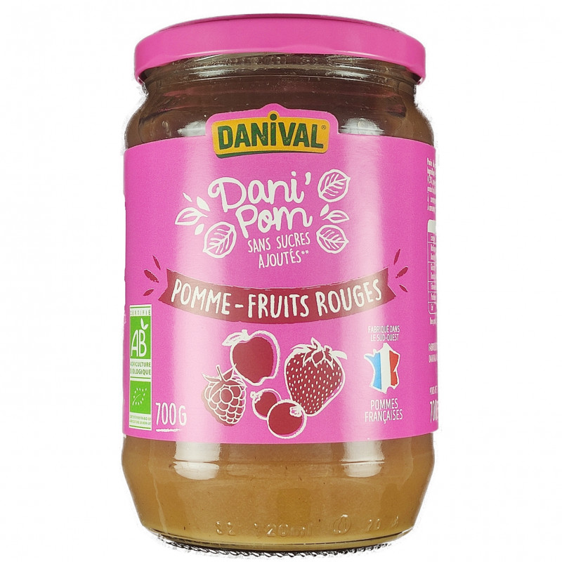 Dani'Pom Purée Pomme Fruits Rouges Bio 700g