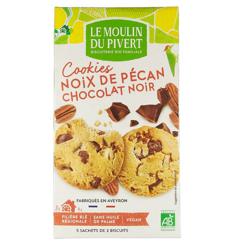 Cookies Noix de Pécan Chocolat Noir 175g Bio