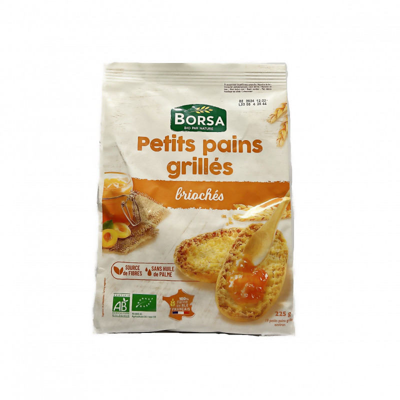 Petits Pains Grillés Briochés Bio 225g