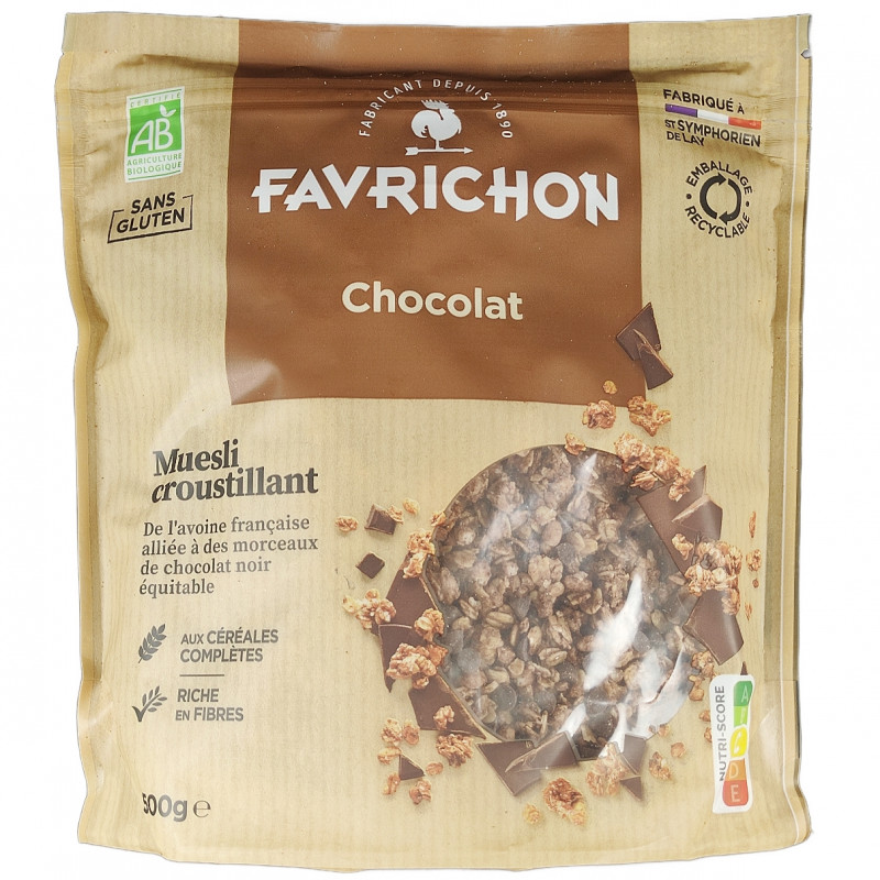 Céréales Müesli Chocolat Sans Gluten Bio 500g