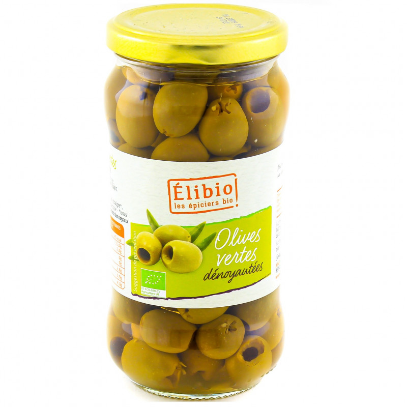 Olives Vertes Dénoyautées Bio 350g