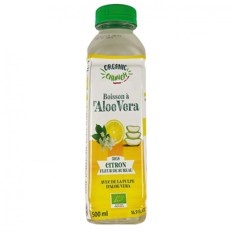 Boisson à l'Aloe Vera Citron Fleur de Sureau 500ml