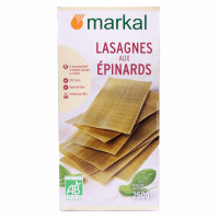 Pâtes pour Lasagnes aux Epinards Bio 250g