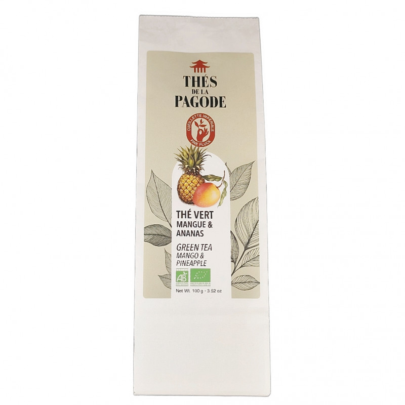 Thé Vert Mangue et Ananas Bio 100g