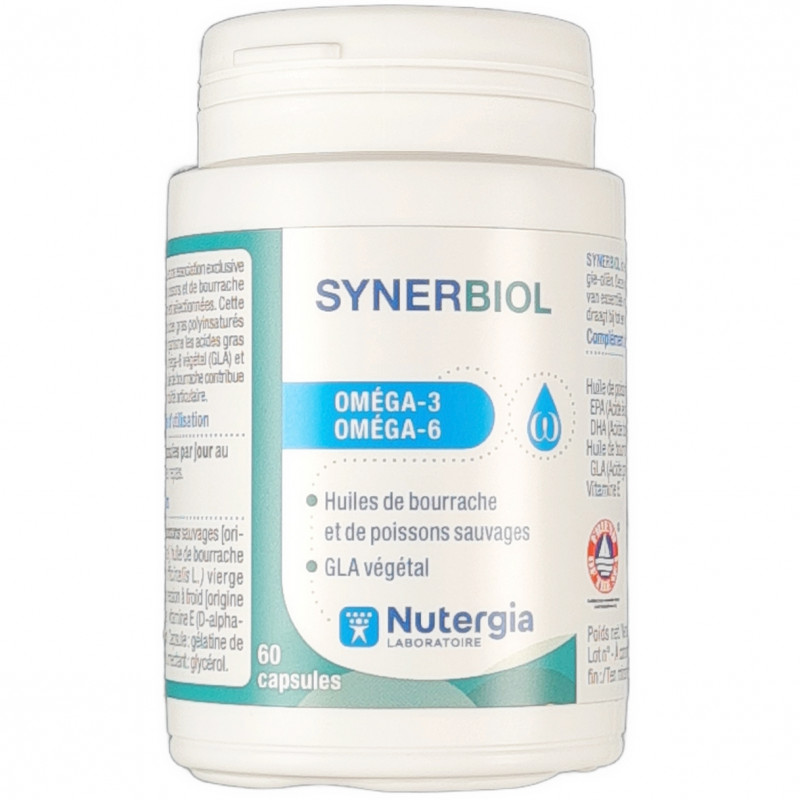 Synerbiol Oméga-3 Oméga-6 par 60 Capsules