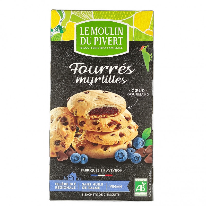 Biscuits Fourrés Myrtilles 175g Bio