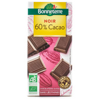 Tablette de Chocolat Noir 60% de Cacao Bio 100g