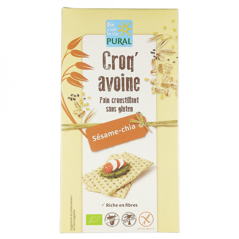 Croque Avoine Sésame Chia Sans Gluten Bio 160g
