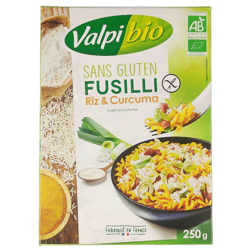 Fusilli Riz et Curcuma Sans Gluten Bio 250g