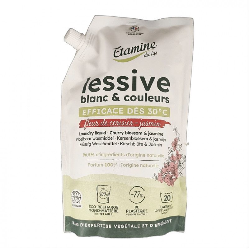 Doypack Lessive Fleur de Cerisier Jasmin 1L