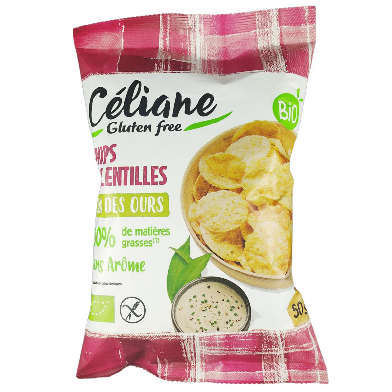 Chips de Lentilles Ail des Ours Bio 50g