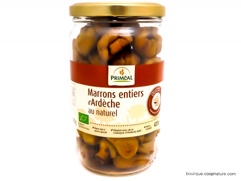 Marrons Entiers d'Ardèche au Naturel Bio 420g