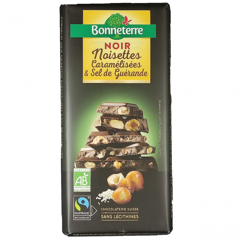 Chocolat Noir Noisettes Caramélisées Bio 180g