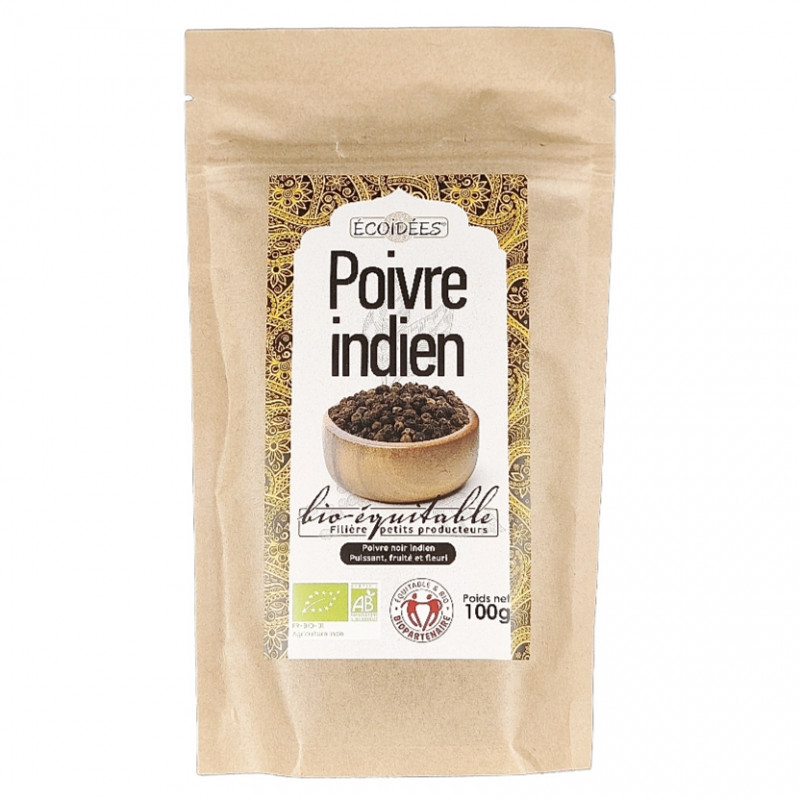 Recharge Poivre Noir Grain Indien 100g Bio