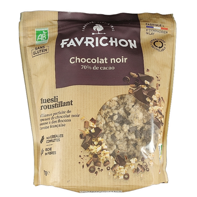 Céréales Muesli Croustillant Chocolat Noir Sans Gluten 450g Bio