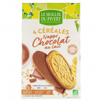 Biscuit 4 Céréales Nappé Chocolat au Lait 150g Bio