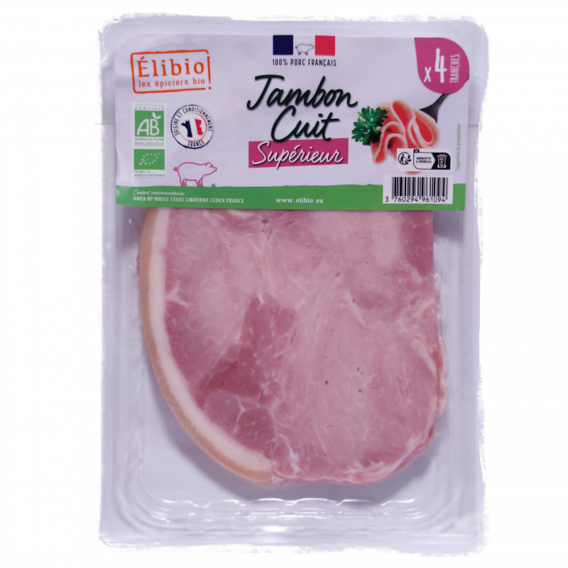 Jambon Cuit Supérieur Bio 4 Tranches