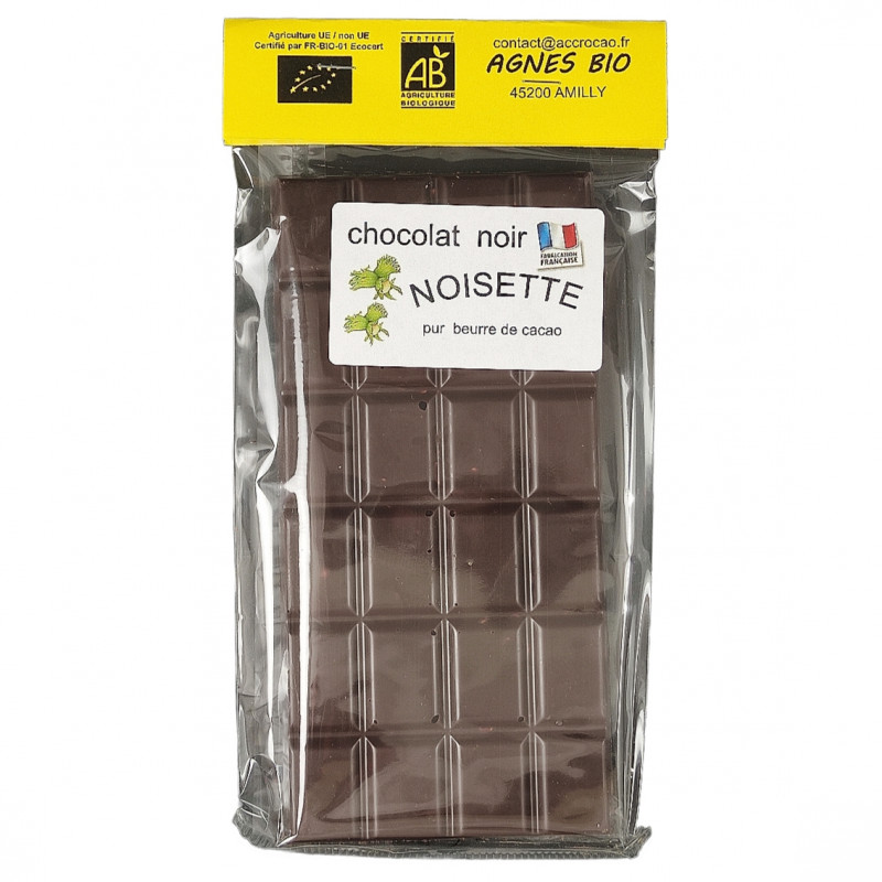 Chocolat Noir Noisette Bio 100g