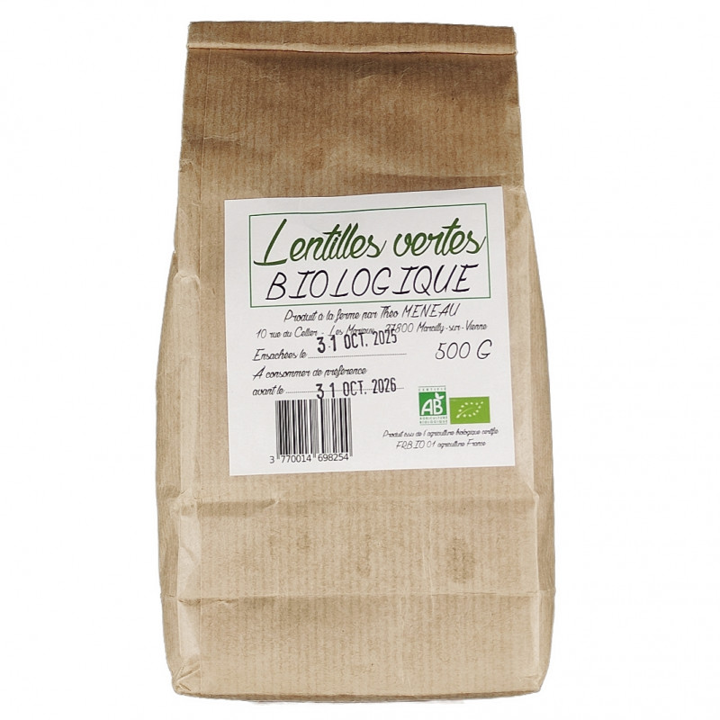 Lentille Vertes 500g Bio