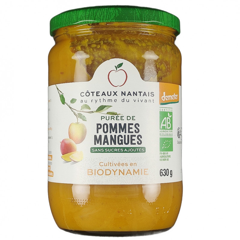 Purée De Pommes Mangues 630g Bio
