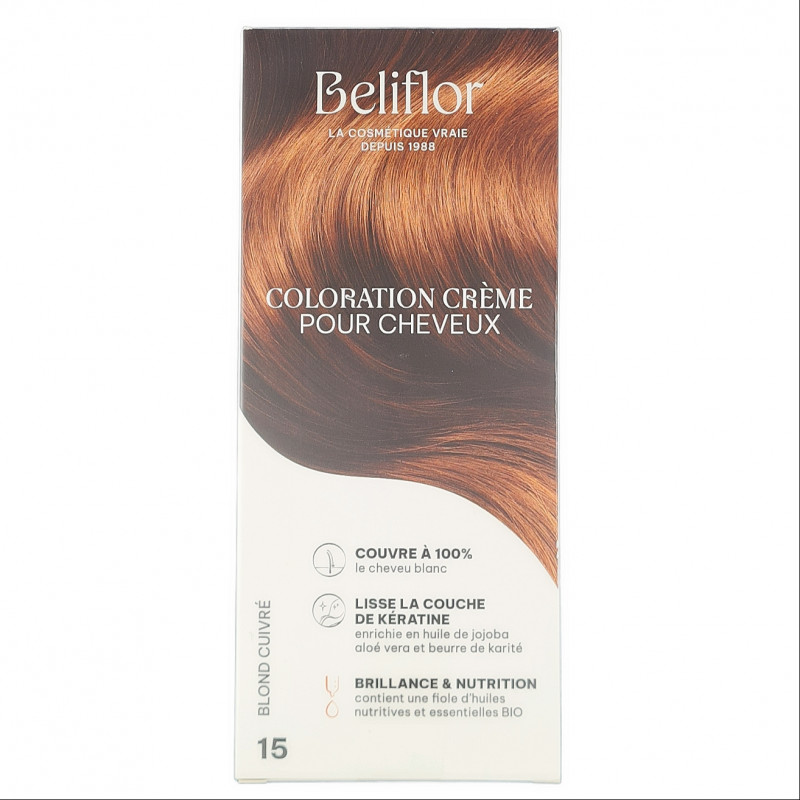 Coloration Crème 15 Blonde Cuivré 135ml