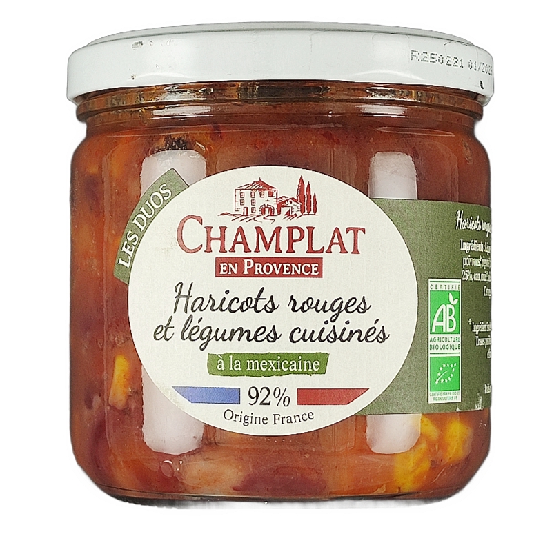 Haricots Rouges et Légumes Cuisinés Mexicaine 340g Bio