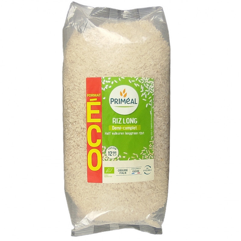 Riz Long Demi-Complet 2kg Bio