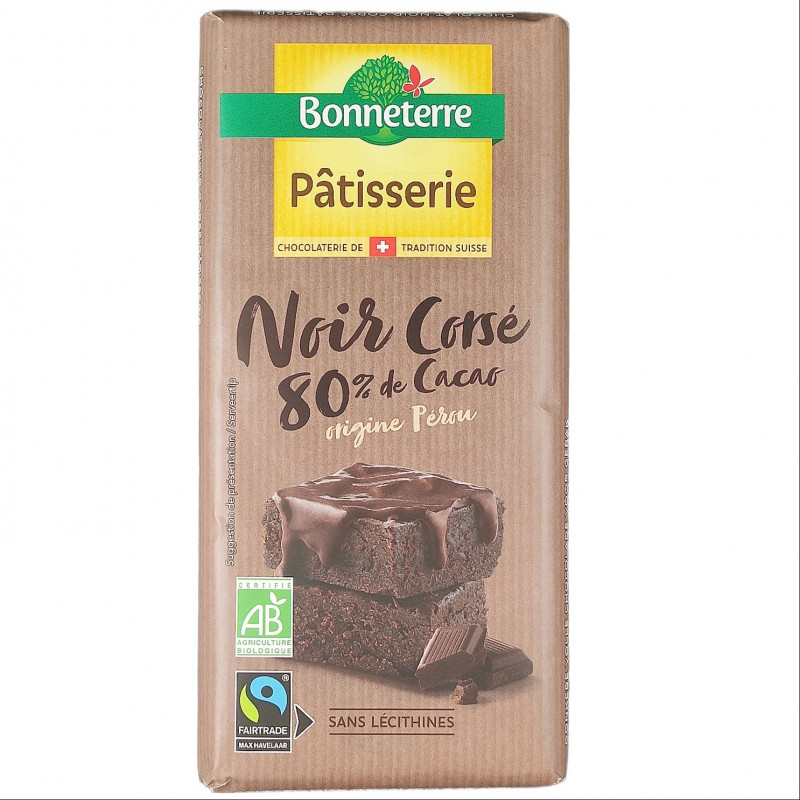 Chocolat Pâtisserie Noir Cassé 180g Bio