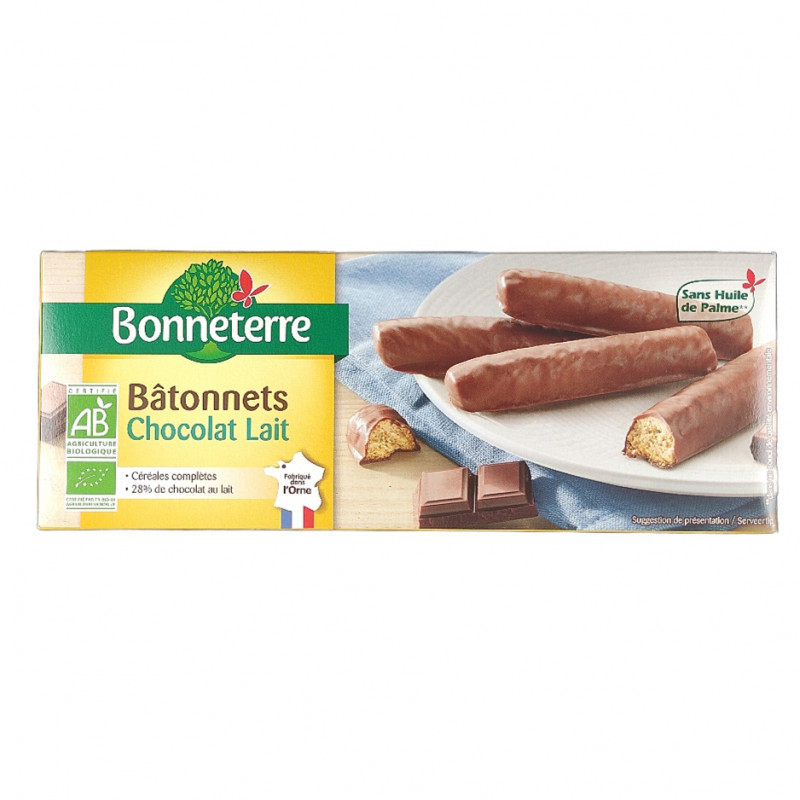 Bâtonnets Chocolat Lait 160g Bio