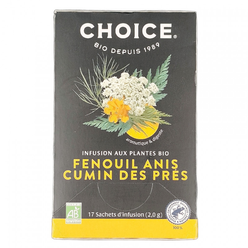 Infusion Fenouil Anis Cumin des Prés x17 Bio