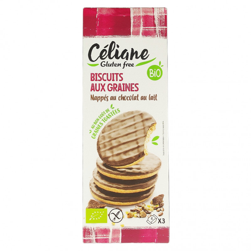 Biscuits Aux Graines Chocolat au lait Sans Gluten Bio 150g