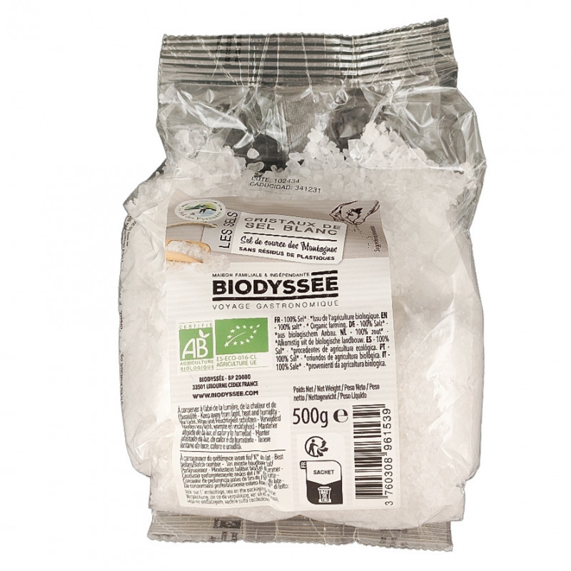 Cristaux de Sel Blanc 500g Bio