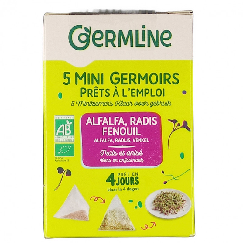 Graines à Germer Alfalfa Radis Fenouil 40g Bio