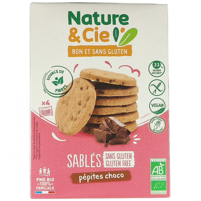 Sablé Aux Pépites De Chocolat Végétal Sans Gluten Bio 130g