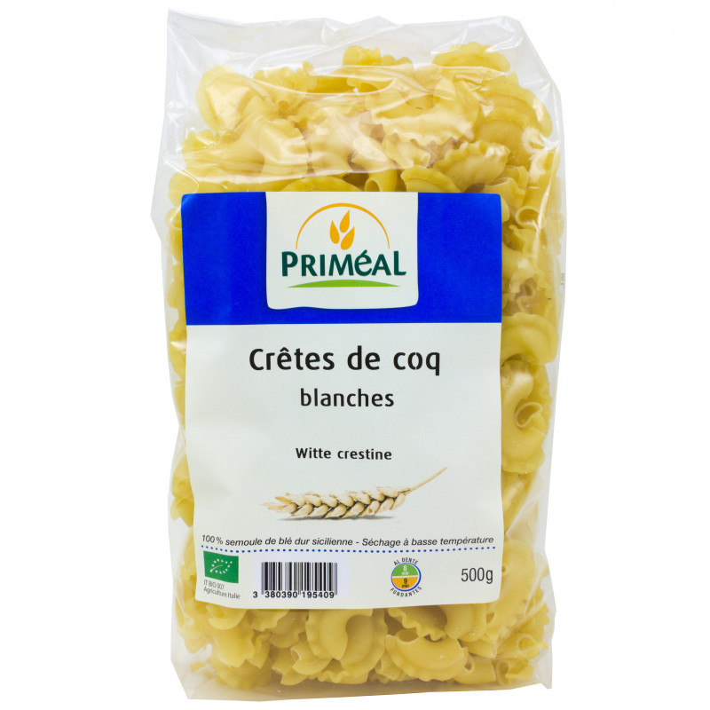 Pâtes Crêtes de Coq Blanches Bio 500g