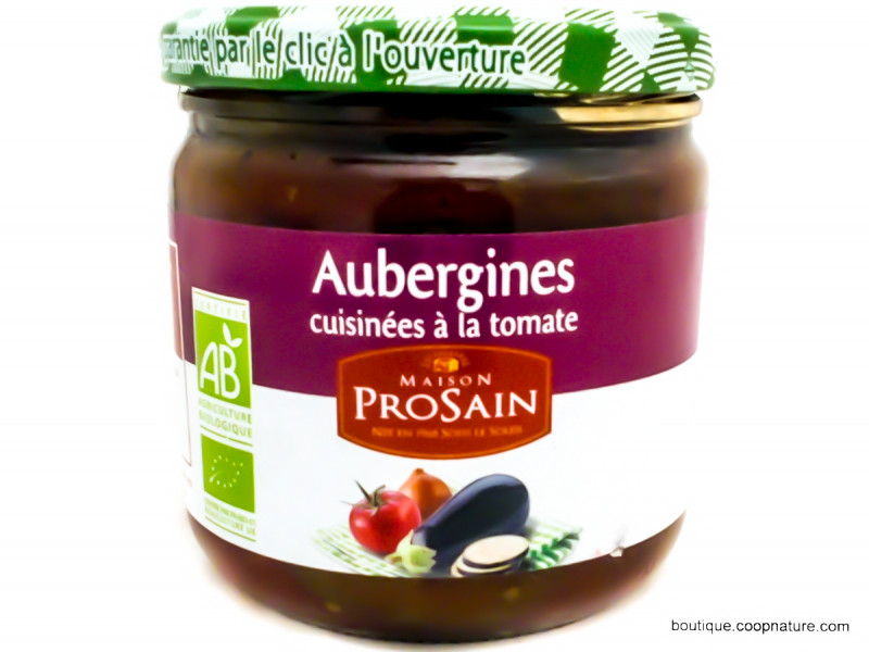 Aubergines Cuisinées à la Tomate Bio 345g