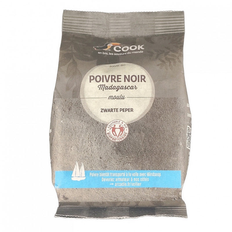 Poivre Noir Moulu Sachet 150g Bio