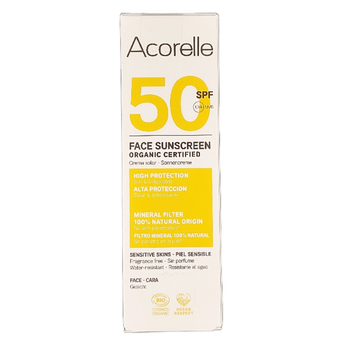 Crème solaire Visage SPF50 Bio 50ml