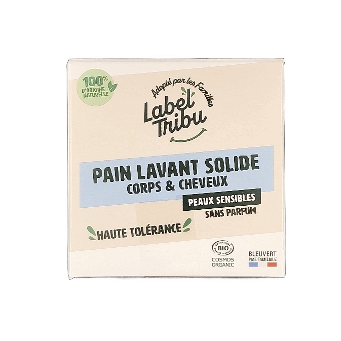 Pain Lavante Solide Corps et Cheveux Sans Parfum 110g