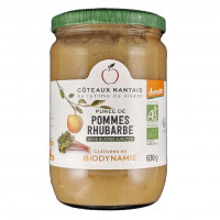 Compote de Pommes Rhubarbe 630g Bio