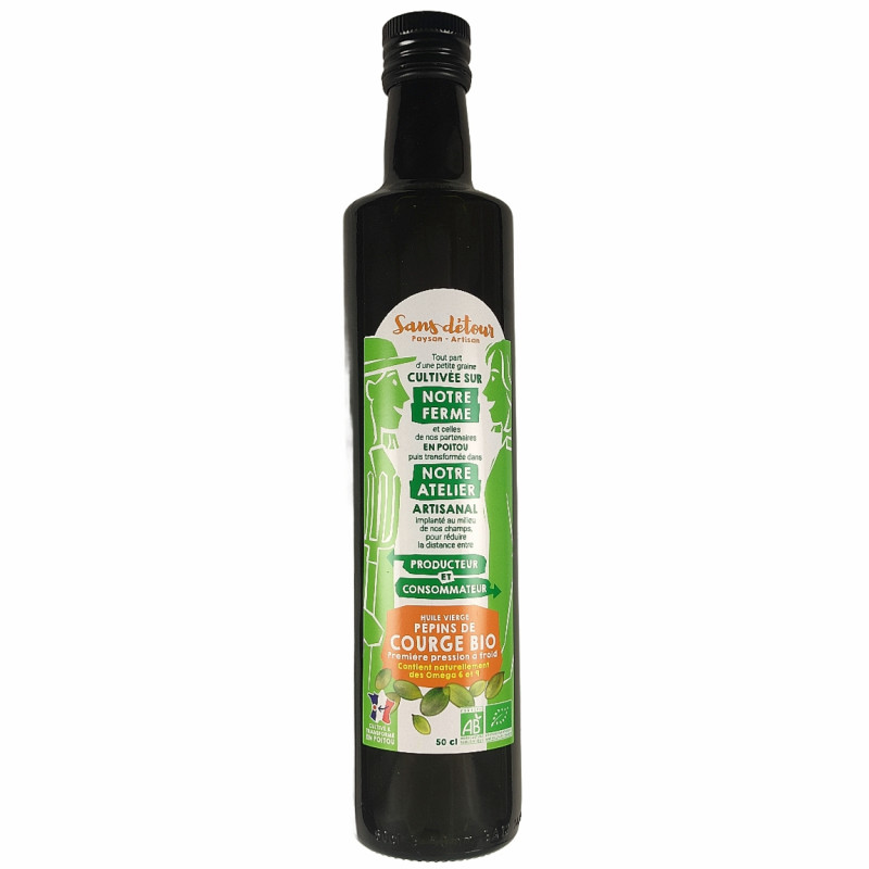 Huile Pépin de Courge Vierge 50cl Bio