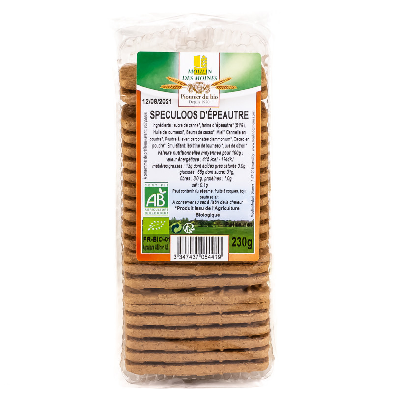 Biscuits Spéculoos d'Épeautre Bio 230g