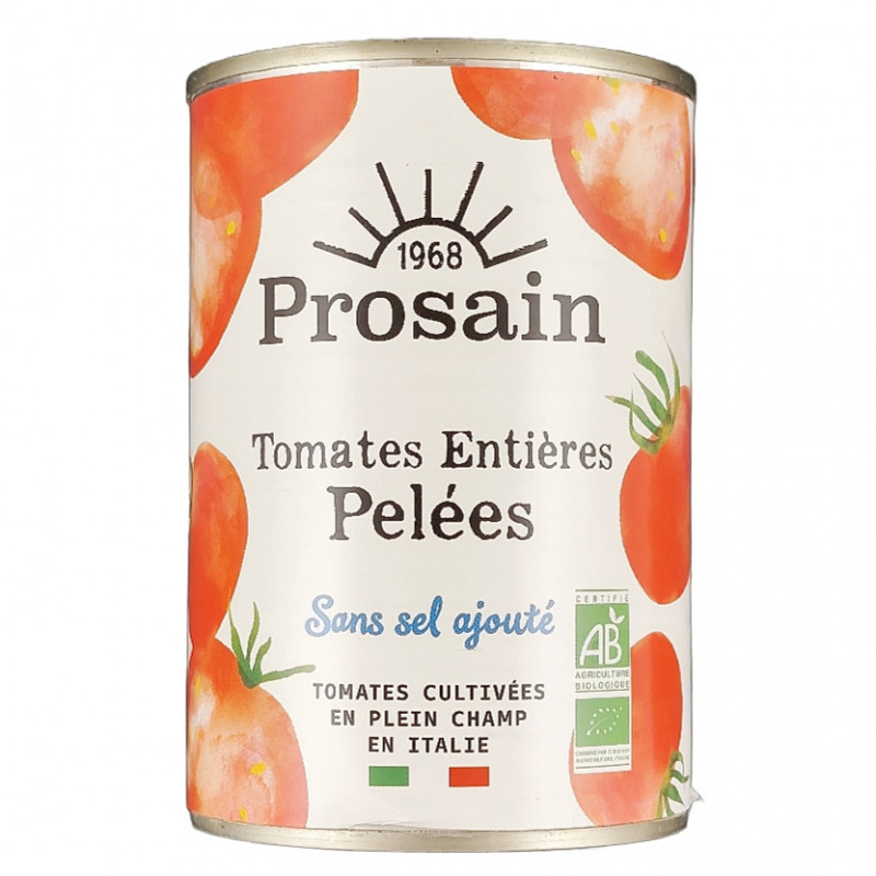 Tomates Entière Pelées Sans Sel 400g Bio